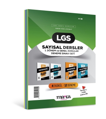 Marka Yayınları Lgs Sayısal Dersler 1. Dönem Ve Genel Konular Deneme Sınavı Seti 4 Fasikül 12 Deneme