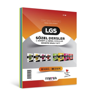 Marka Yayınları Lgs Sözel Dersler 1. Dönem Ve Genel Konular Deneme Sınavı Seti 8 Fasikül 38 Deneme