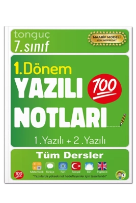 Tonguç Akademi 7. Sınıf Yazılı Notları 1. Dönem 1 ve 2. Yazılı