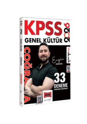 Yargı Yayınları 2026 KPSS Genel Kültür Tamamı Çözümlü Coğrafya 33 Deneme (Engin Eraydın)