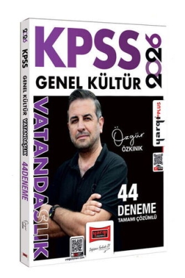 Yargı Yayınları 2026 KPSS Genel Kültür Tamamı Çözümlü Vatandaşlık 44 Deneme (Özgür Özkınık)