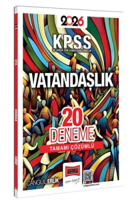 Yargı Yayınları 2026 KPSS ve Diğer Tüm Sınavlara Yönelik Tamamı Çözümlü Vatandaşlık 20 Deneme